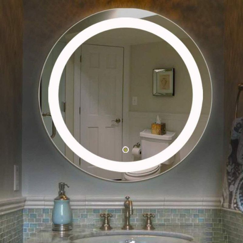 Round Led Bathroom Mirror Dmr 08 | Led Mirror Manufacturer Backlit For Led Backlit Vanity Mirrors (View 5 of 15)