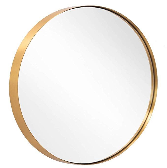 Round Mirror For Bathroom, Gold Circle Mirror For Wall Mounted, 30 Inside Brushed Gold Wall Mirrors (View 8 of 15)