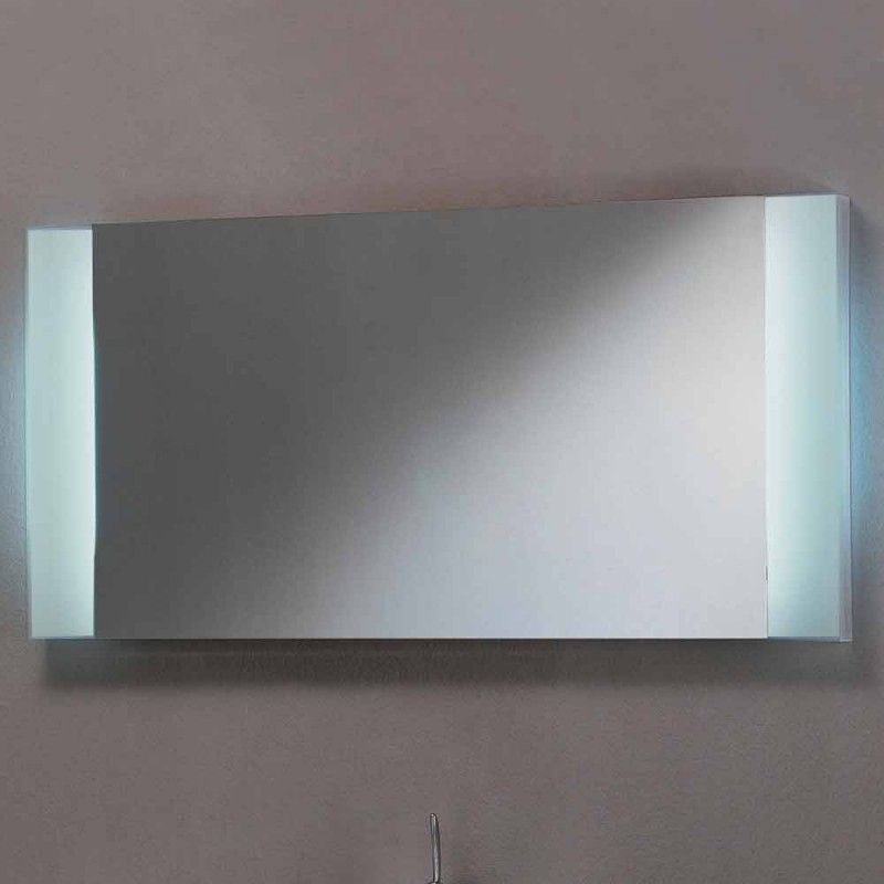 Sam Modern Mirror With Frosted Glass Edge And Led Light With Edge Lit Led Wall Mirrors (View 15 of 15)