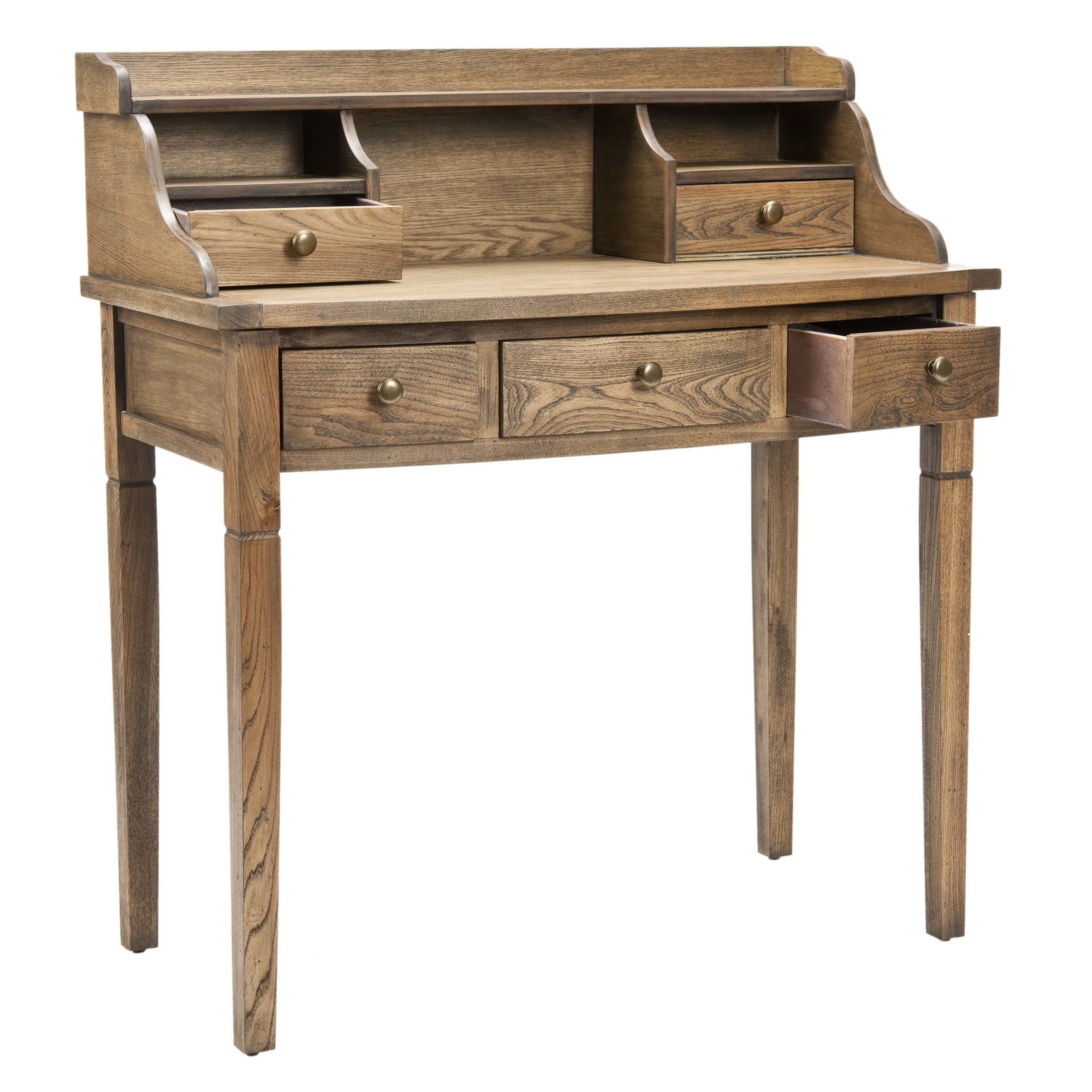 Secretary Desk | Writing Desk, Furniture, Wood Writing Desk Throughout Elm Wood Black Desks (View 4 of 15)