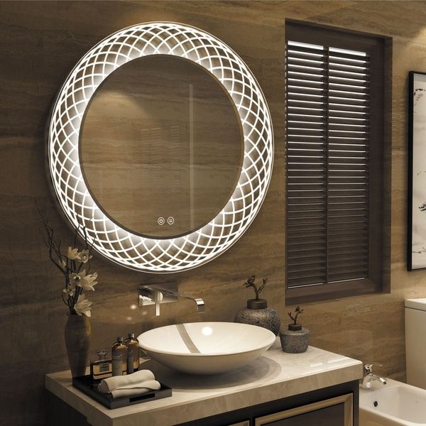 Shop Frameless Wall Mounted Led Bathroom Mirror – Free Shipping Today Intended For Back Lit Oval Led Wall Mirrors (View 4 of 15)