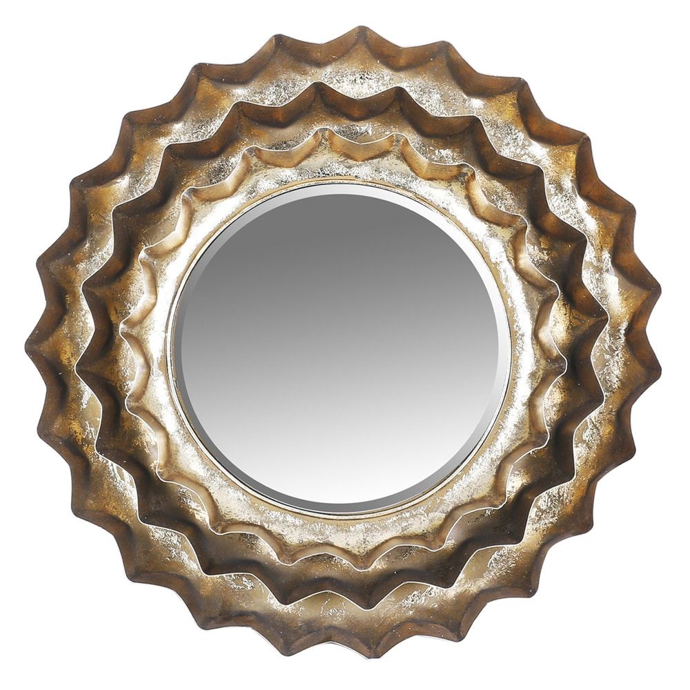 Shop Sunburst Metal Accent Wall Mirror – Antique Brown – Free Shipping With Brass Sunburst Wall Mirrors (View 3 of 15)