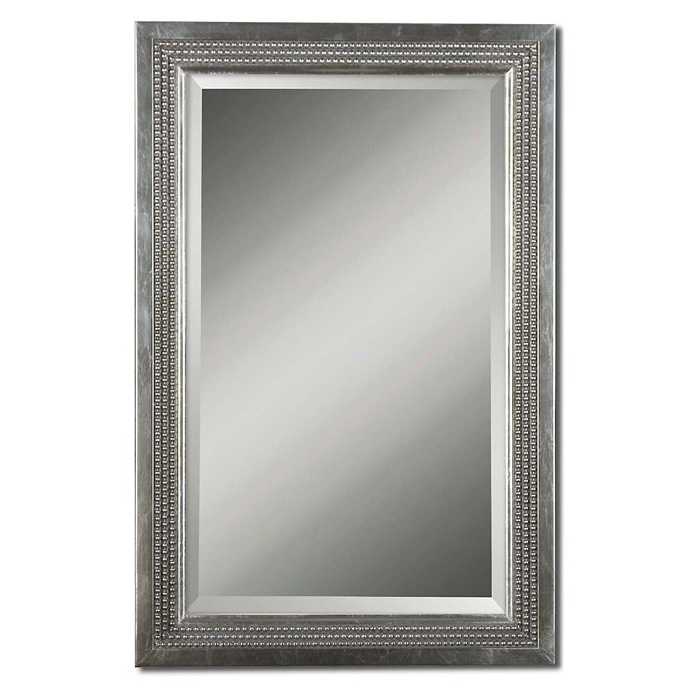 Shop Uttermost Triple Beaded Silver Leaf Vanity Mirror – Free Shipping Within Glam Silver Leaf Beaded Wall Mirrors (Photo 9 of 15)