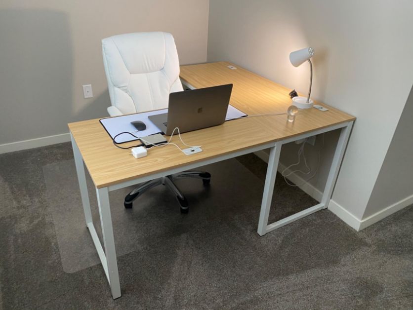 Shw L Shaped Desk Shw Home Office 55″x60″ Large L Shaped Corner Desk For Espresso Adjustable Laptop Desks (View 4 of 15)