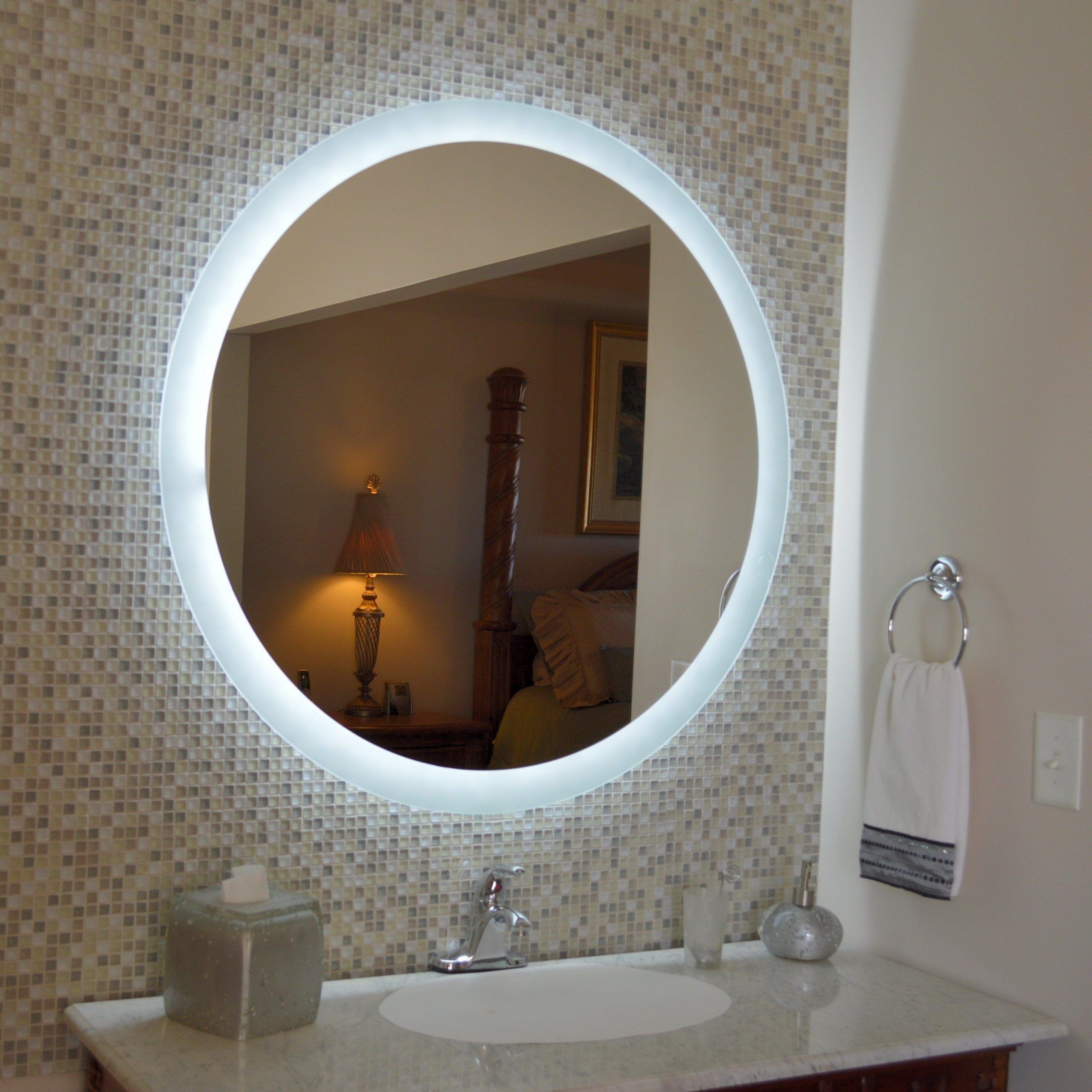 Side Lighted Led Bathroom Vanity Mirror: 40 | Bathroom Vanity Mirror In Tunable Led Vanity Mirrors (Photo 1 of 15)