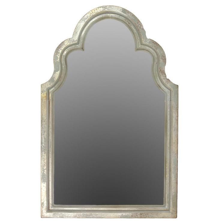 Silver Finished Weathered Wooden Arched Mirror Inside Silver Arch Mirrors (View 11 of 15)