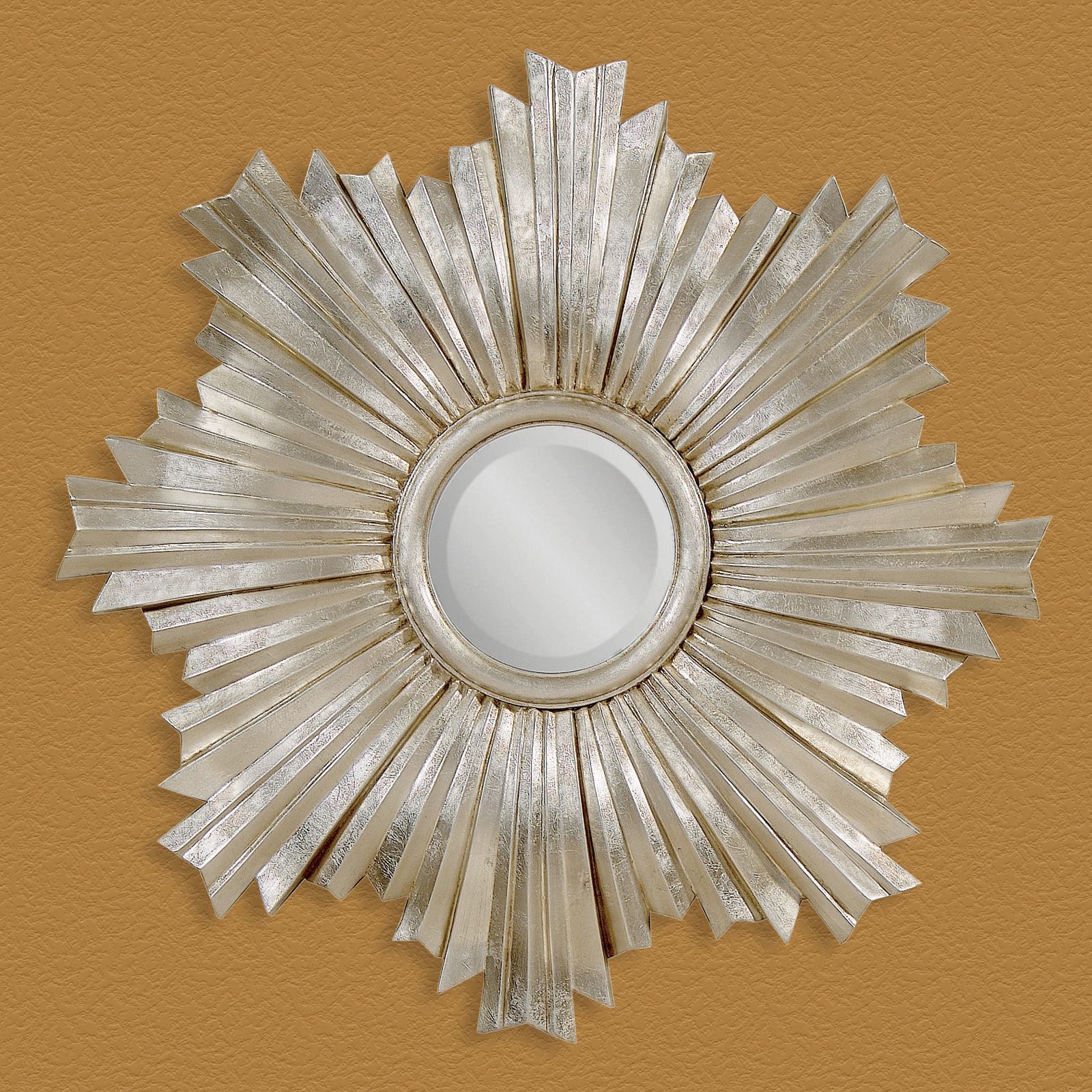 Silver Leaf Starburst Mirror – 42 Diam. In. At Hayneedle Throughout Carstens Sunburst Leaves Wall Mirrors (Photo 14 of 15)