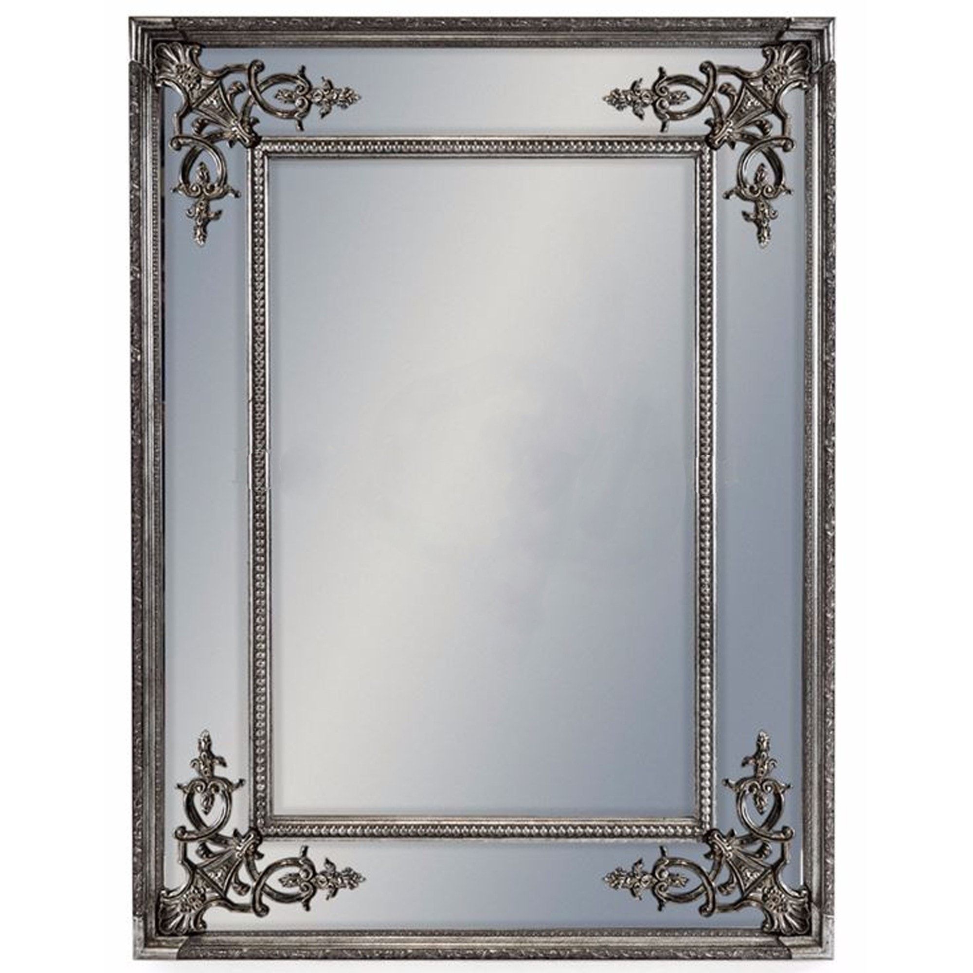 Silver Square French Mirror | Mirrors | Decorative Mirrors Inside Silver Beaded Square Wall Mirrors (Photo 9 of 15)