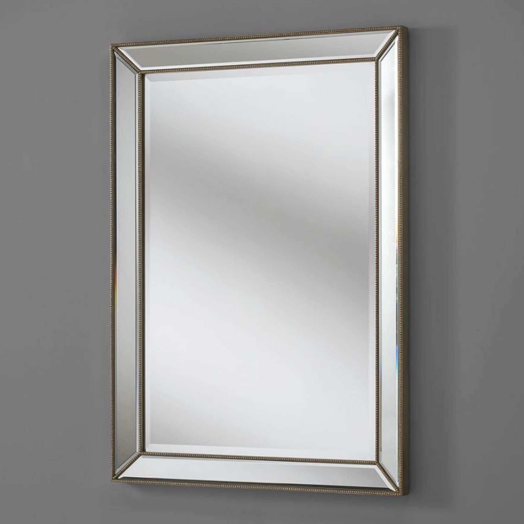 Silver Venetian Rectangular Wall Mirror | Decor | Homesdirect365 Regarding Rectangular Grid Wall Mirrors (Photo 1 of 15)
