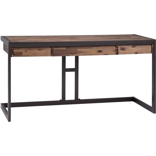 Simpli Home – Erina Modern Industrial Solid Acacia Wood 2 Drawer For Acacia Wood Writing Desks (View 14 of 15)