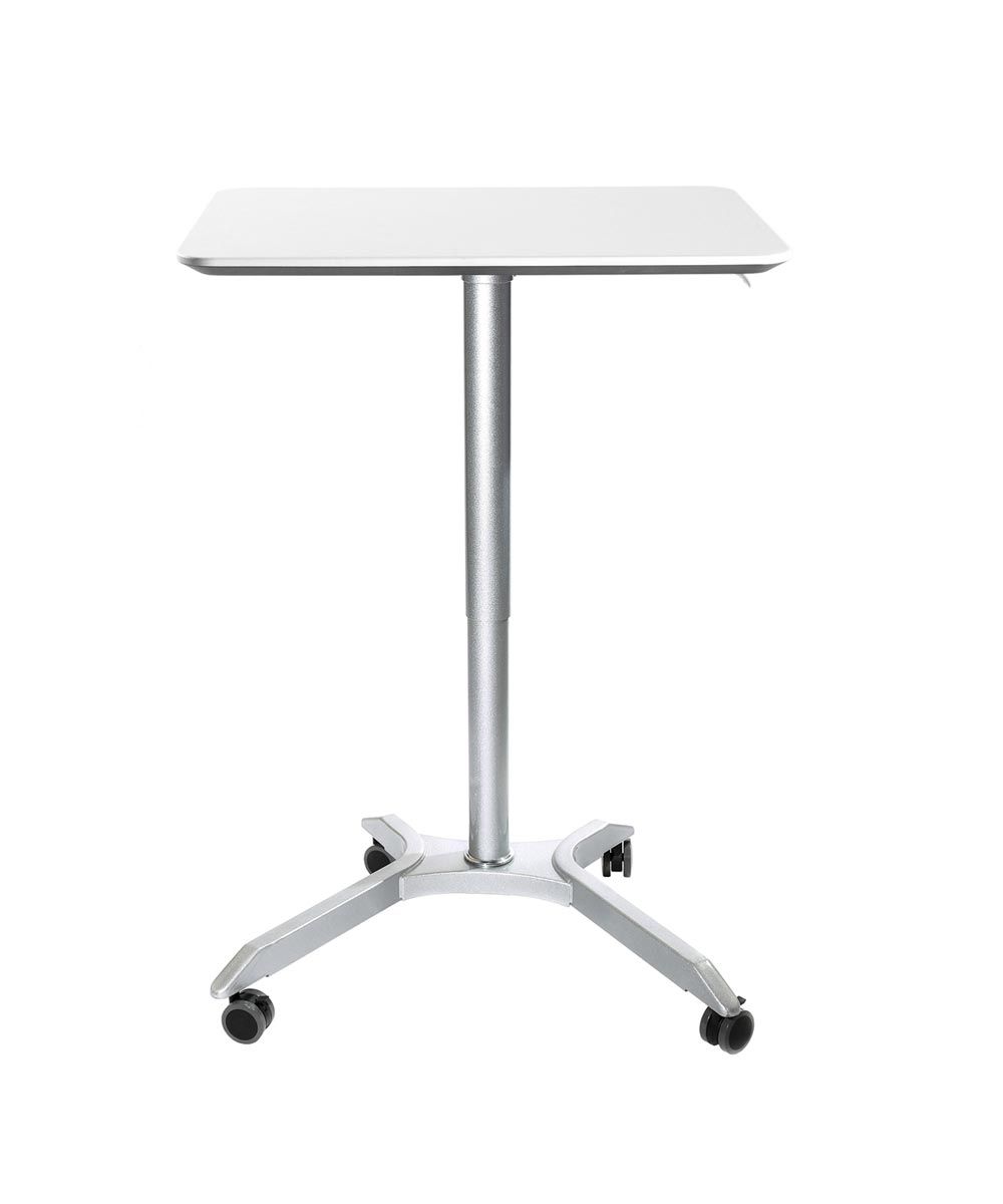 Simply Organized | Airlift Xl Sit Stand Rolling Mobile Desk Xl, White In Sit Stand Mobile Desks (Photo 11 of 15)
