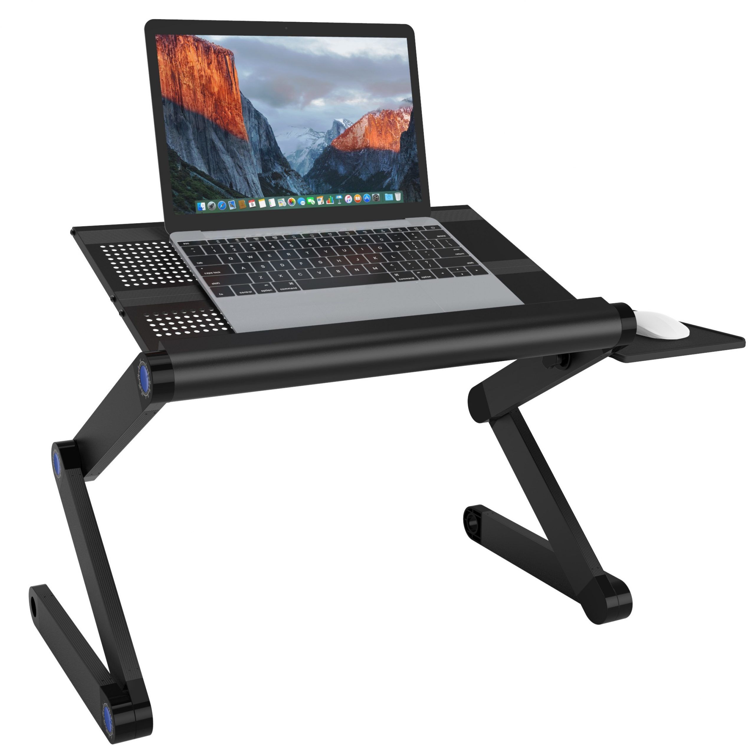 Slypnos Adjustable Laptop Stand Folding Portable Standing Desk With With Black Adjustable Laptop Desks (View 7 of 15)