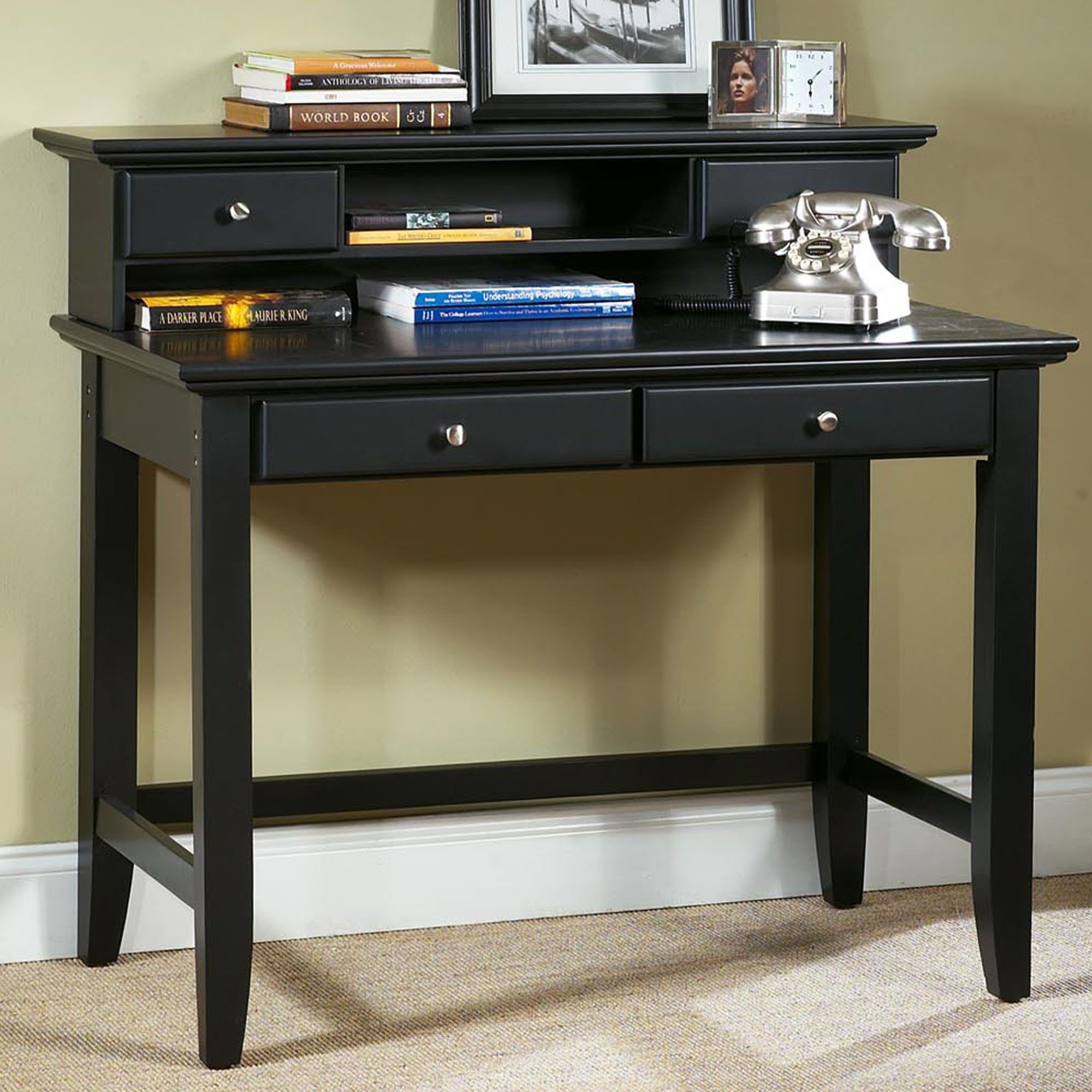 Small Black Writing Desk – Home Designing In Dark Tobacco Writing Desks (View 2 of 15)