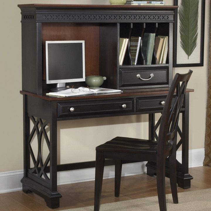 Small Black Writing Desk – Home Designing Within Farmhouse Black And Russet Wood Laptop Desks (View 4 of 15)