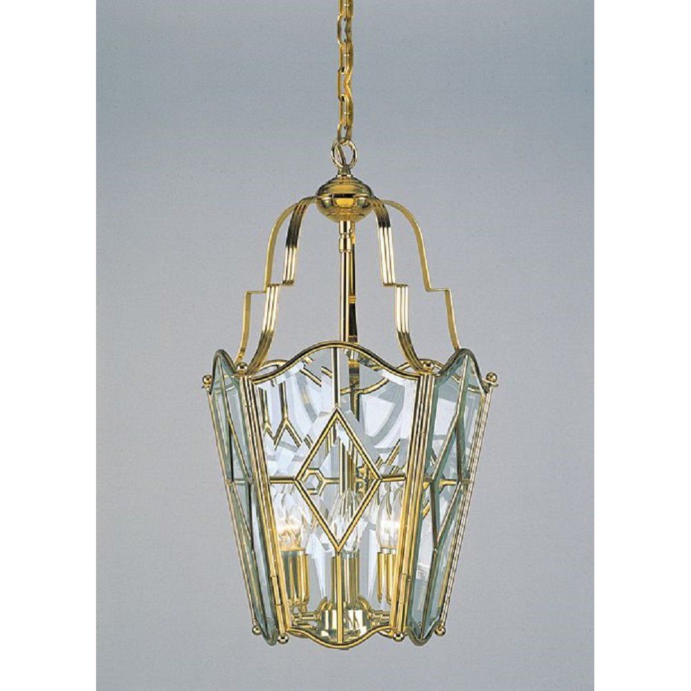 Solid Brass Gold Hanging Ceiling Lantern Inset Diamond Pattern In Ceiling Hung Polished Brass Mirrors (View 15 of 15)