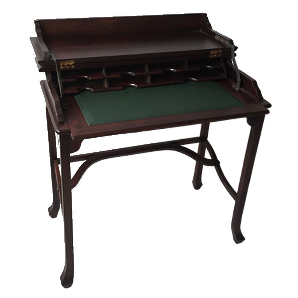 Solid Mahogany Wood Writing Desk – Antique Style – Guaranteed Against Within Reclaimed Barnwood Writing Desks (View 12 of 15)