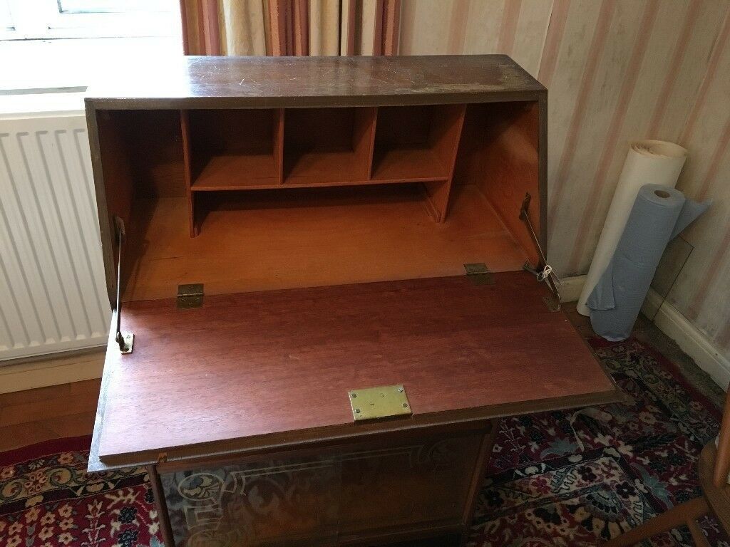 Solid Wood Writing Desk With Drop Leaf And Drawer (View 13 of 15)