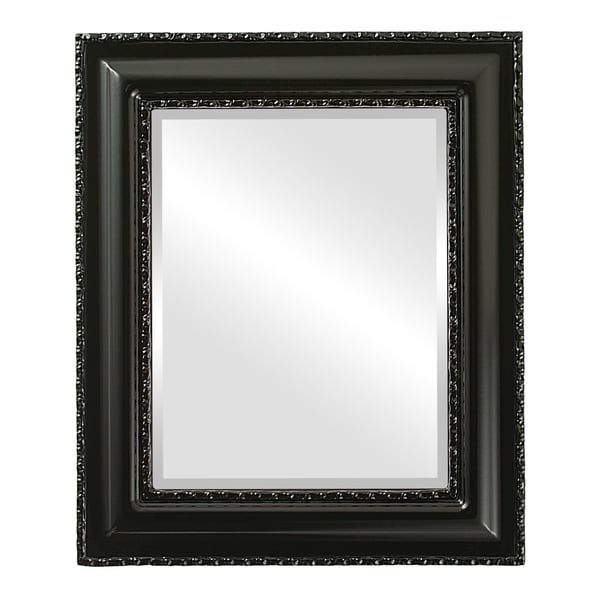 Somerset Framed Rectangle Mirror In Gloss Black – Overstock – 20498480 With Glossy Black Wall Mirrors (View 9 of 15)