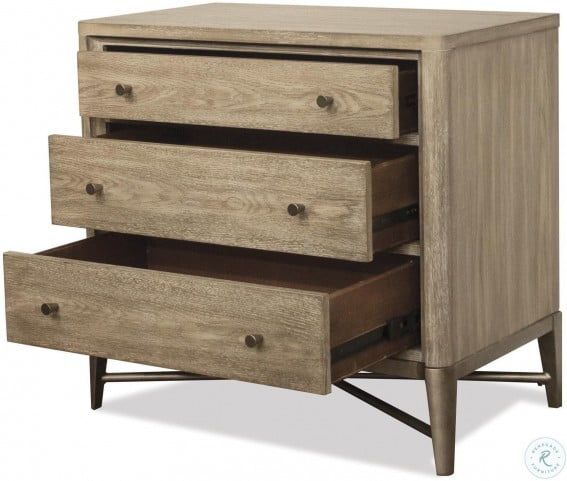 Sophie Natural 3 Drawer Nightstand From Riverside Furniture | Coleman Throughout Natural Brown Wood 3 Drawer Desks (Photo 1 of 15)