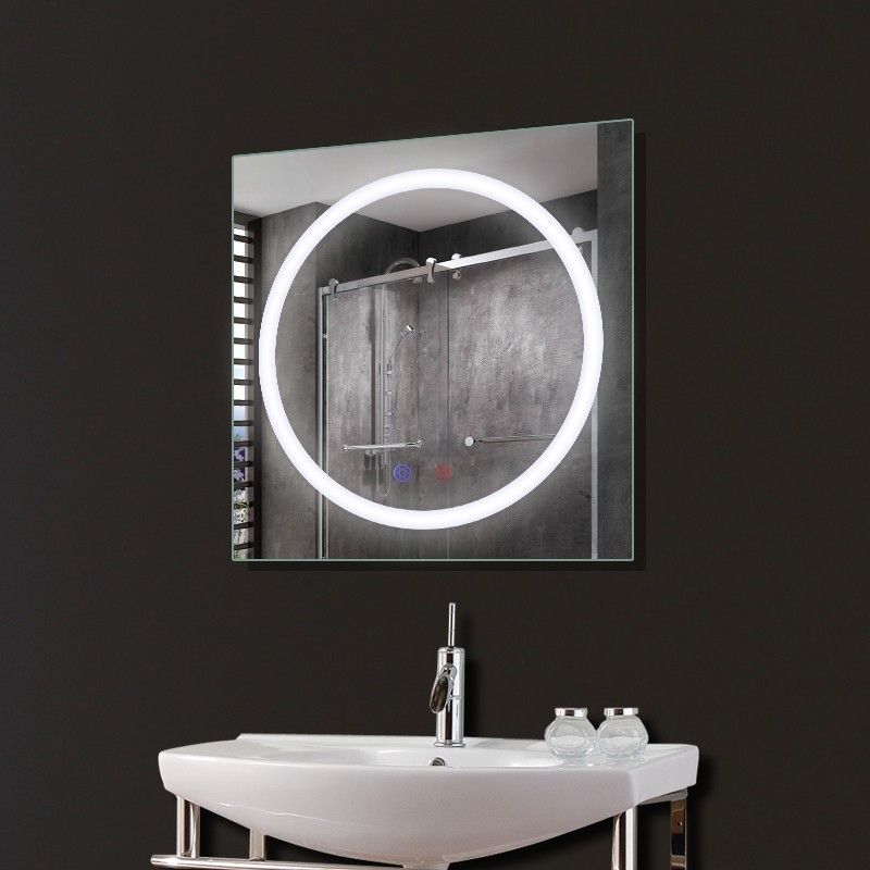 Square Led Bathroom Mirror Espejo De Bao Smart Bathroom Mirror – Buy Regarding Edge Lit Square Led Wall Mirrors (Photo 4 of 15)