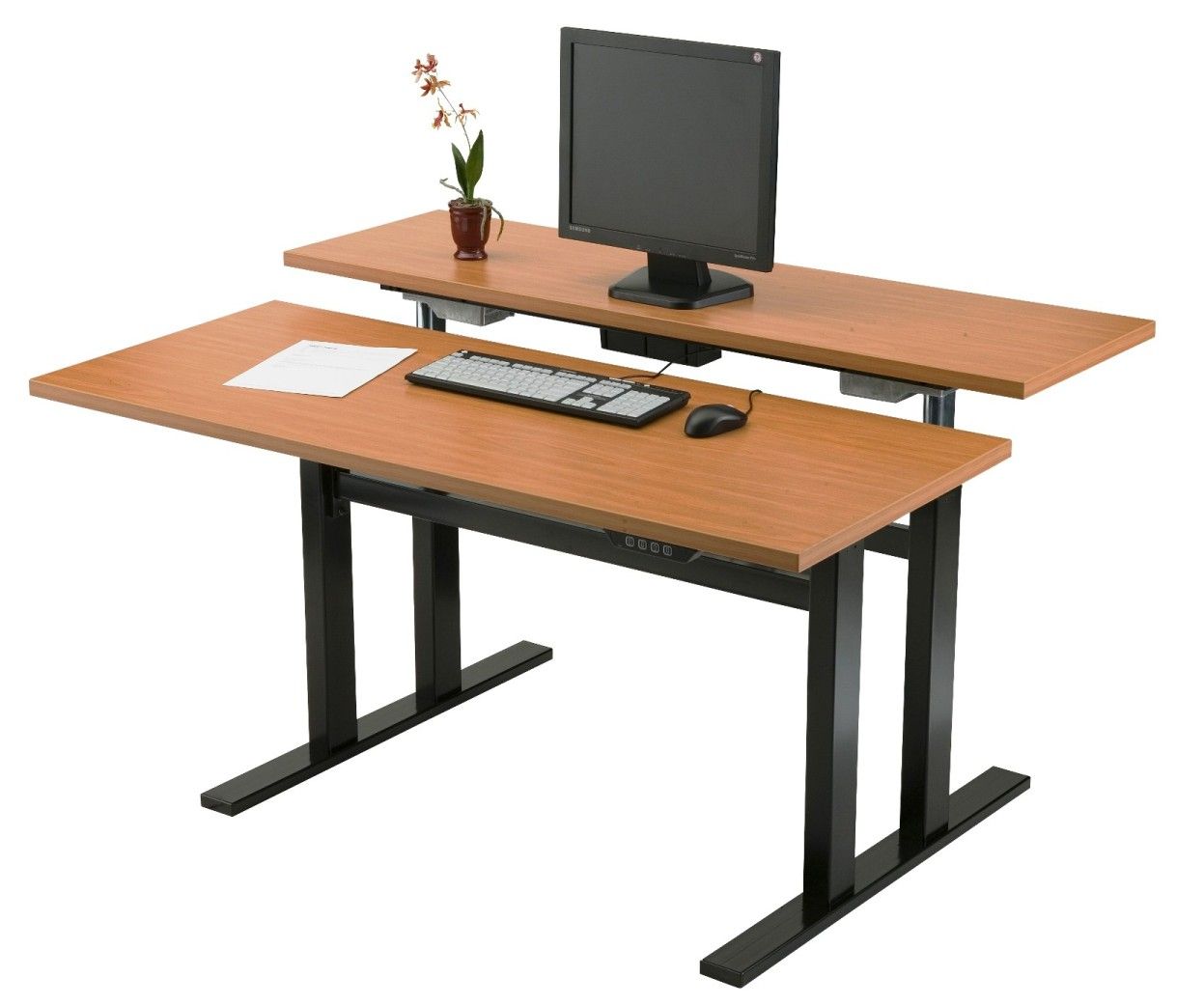 Standing Computer Desk | Adjustable Desk Regarding Cherry Adjustable Laptop Desks (Photo 12 of 15)