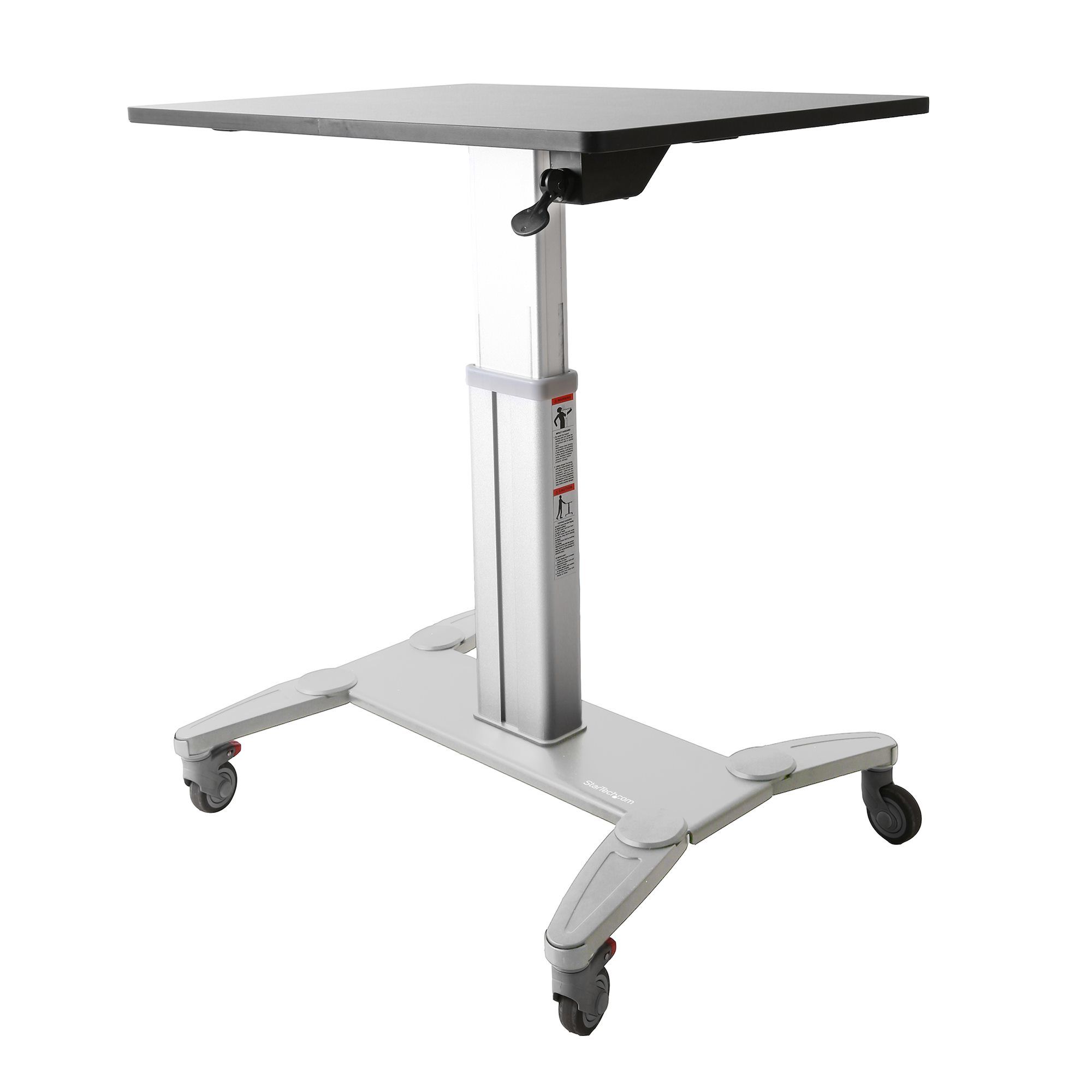 Startech Mobile Standing Desk – Portable Sit Stand Ergonomic Height With Regard To Sit Stand Mobile Desks (View 5 of 15)