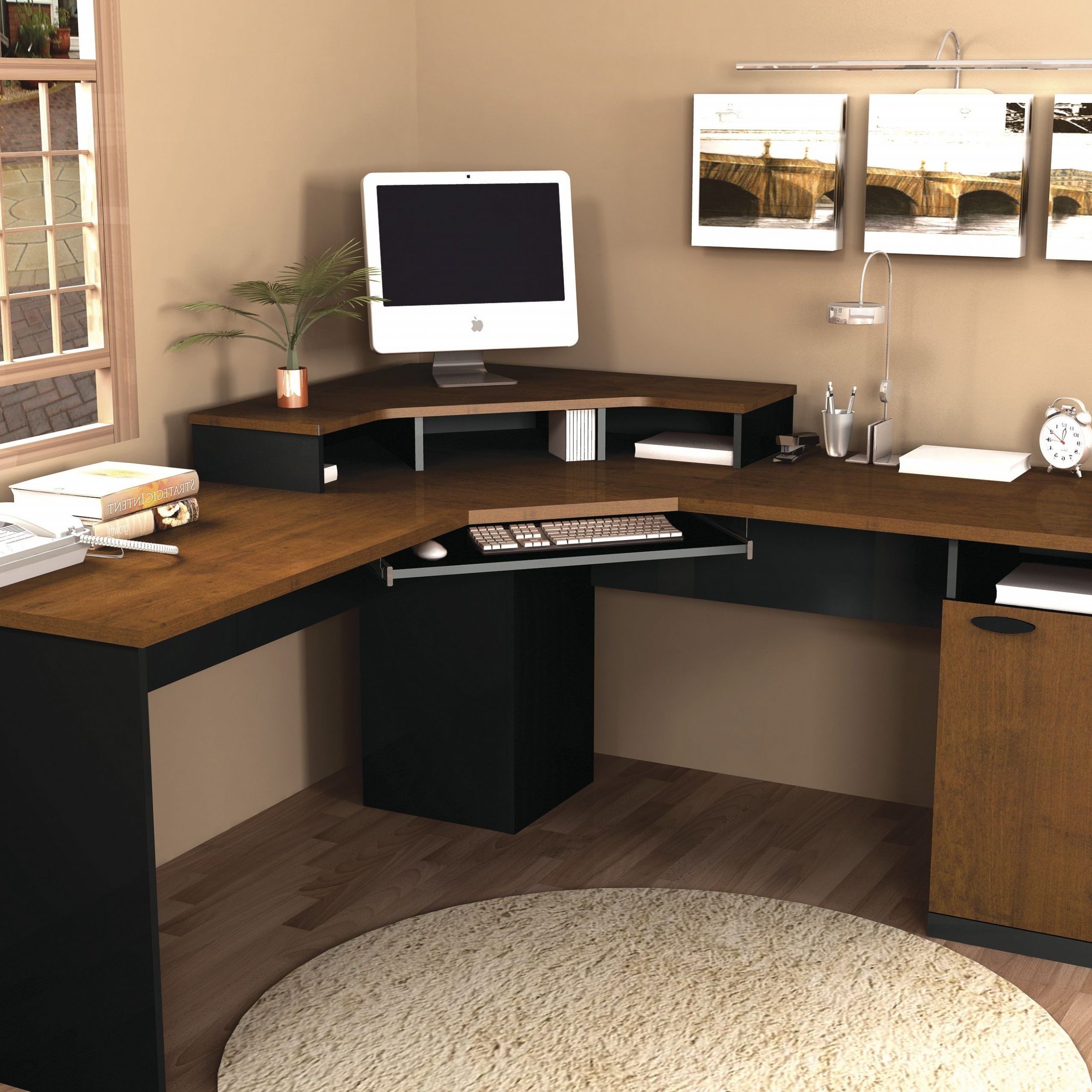 Stunning Corner Computer Desks | 男前部屋, 家具デザイン, ワークテーブル Within Brown And Yellow Corner Desks (Photo 15 of 15)