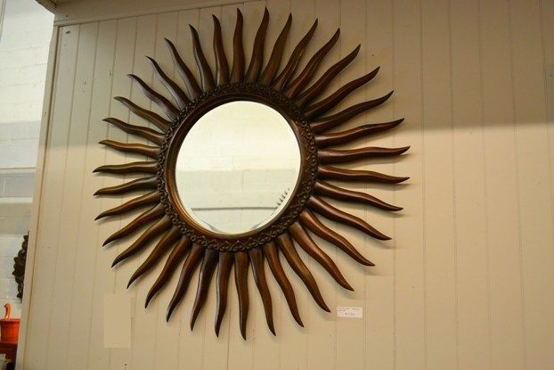 Sunburst Mirror Solid Teak Wood | Sunburst Mirror, Teak Wood, Mirror In Perillo Burst Wood Accent Mirrors (View 14 of 15)