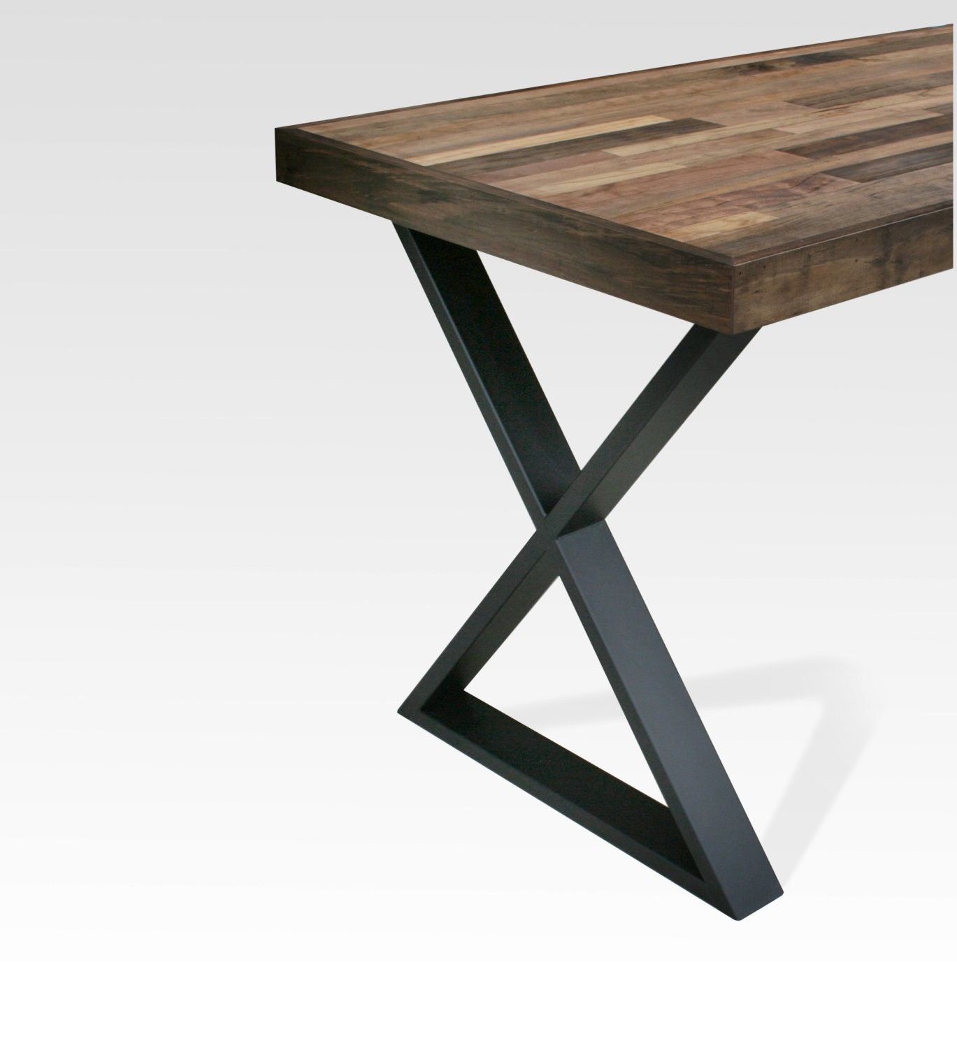 Table Legs Steel X Black Matte Pair Throughout Matte Black Metal Desks (View 9 of 15)