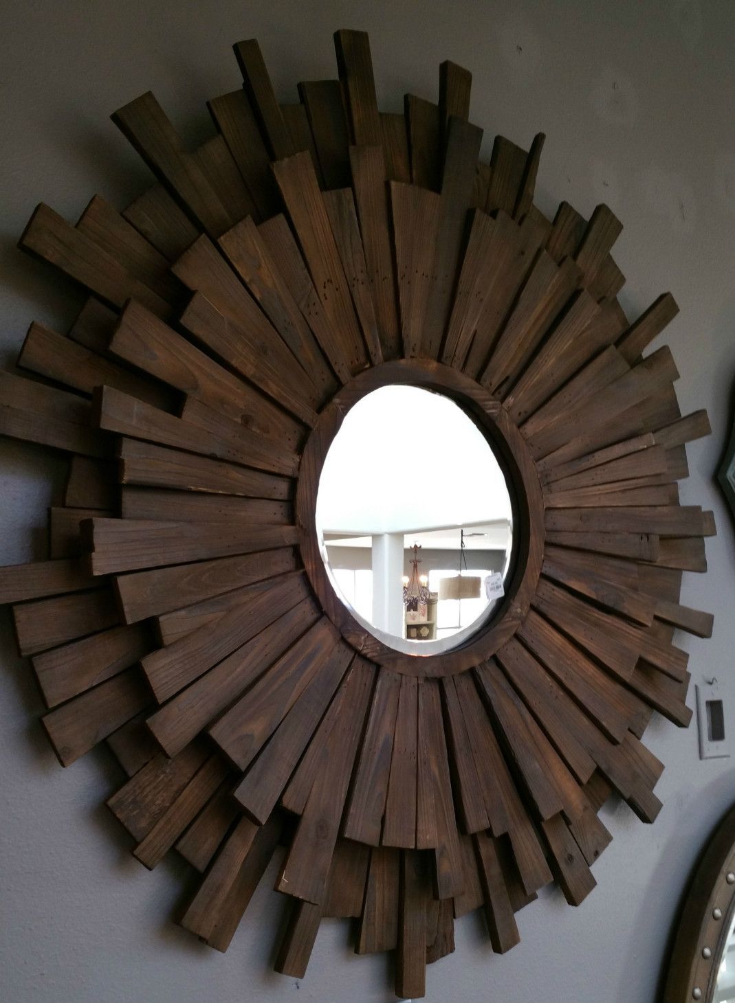 Talk About A Sunburst Mirror, We're Feeling This New This Double Pertaining To Perillo Burst Wood Accent Mirrors (View 15 of 15)