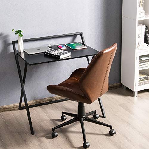 Tangkula Folding Computer Desk With Dual Usb Ports, Pc Laptop Table Intended For Writing Desks With Usb Port (View 7 of 15)