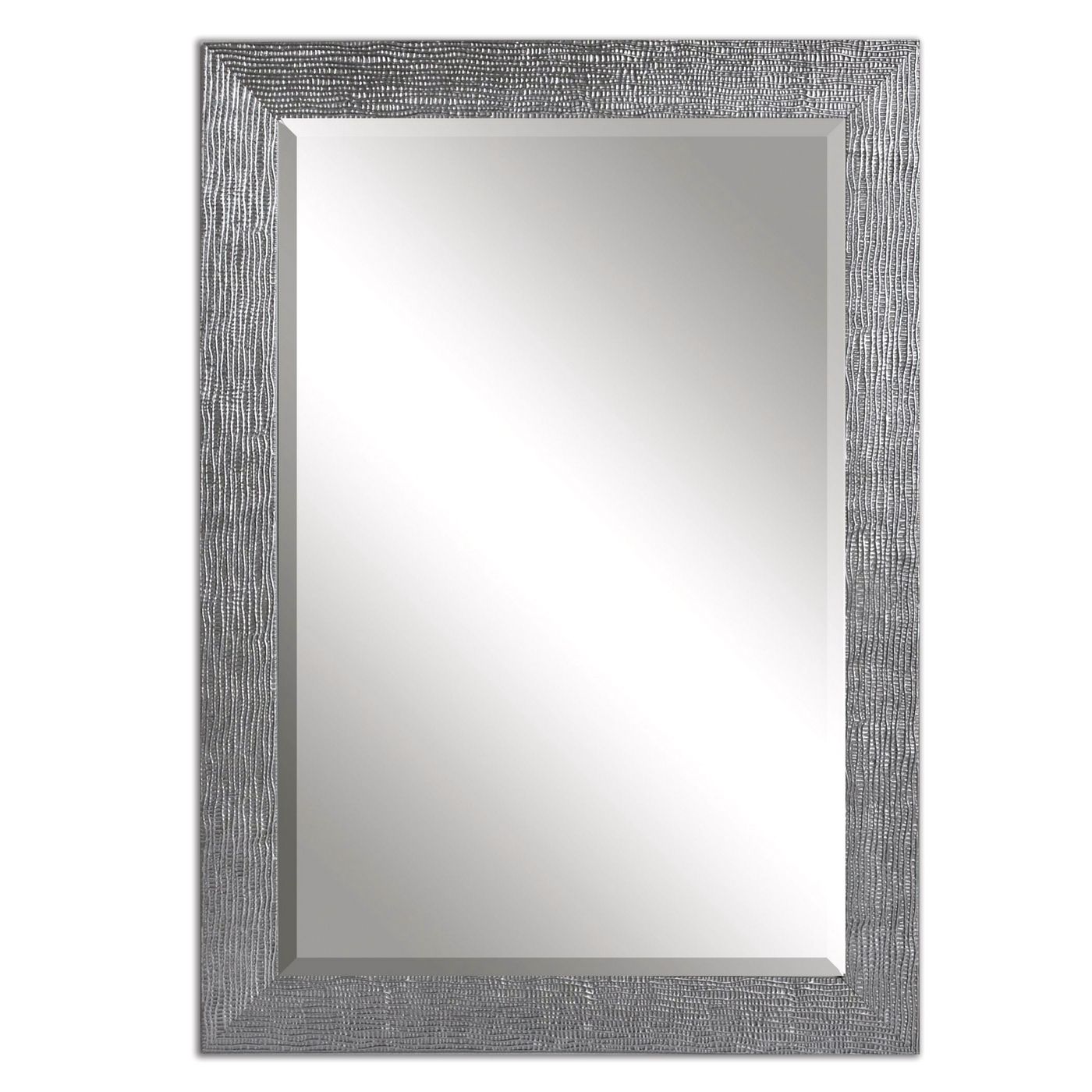 Tarek Contemporary Silver Beaded Frame Mirror 14604 Inside Silver Beaded Square Wall Mirrors (Photo 6 of 15)