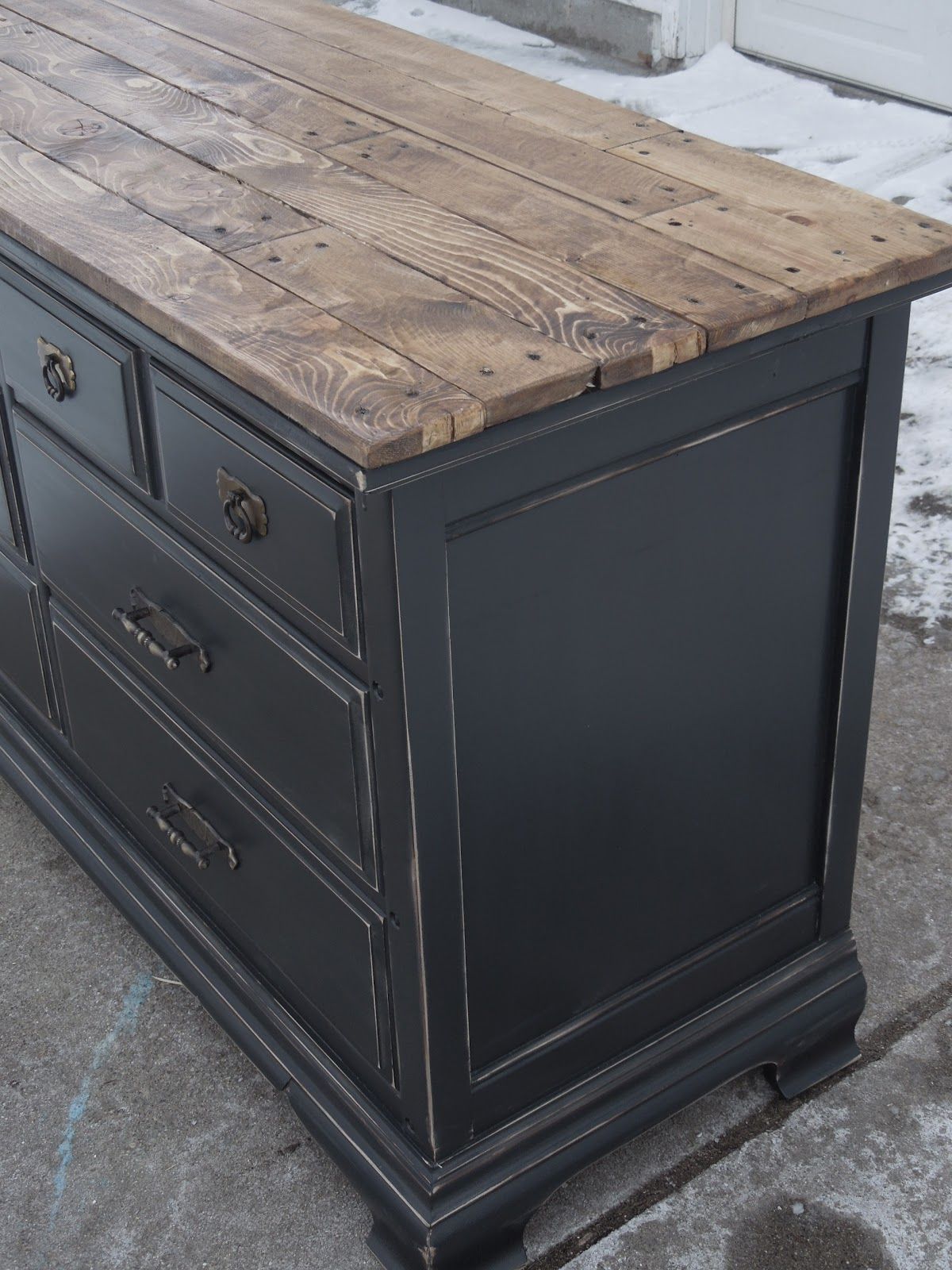Tattered Lantern: Black Dresser $299.00 (sold) Will Deliver Within 40 Pertaining To Brown And Matte Black 3 Drawer Desks (Photo 7 of 15)