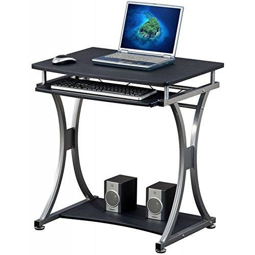 Techly 307308 Techly Compact Computer Desk 700x550 With Sliding Intended For Graphite Convertible Desks With Keyboard Shelf (View 9 of 15)