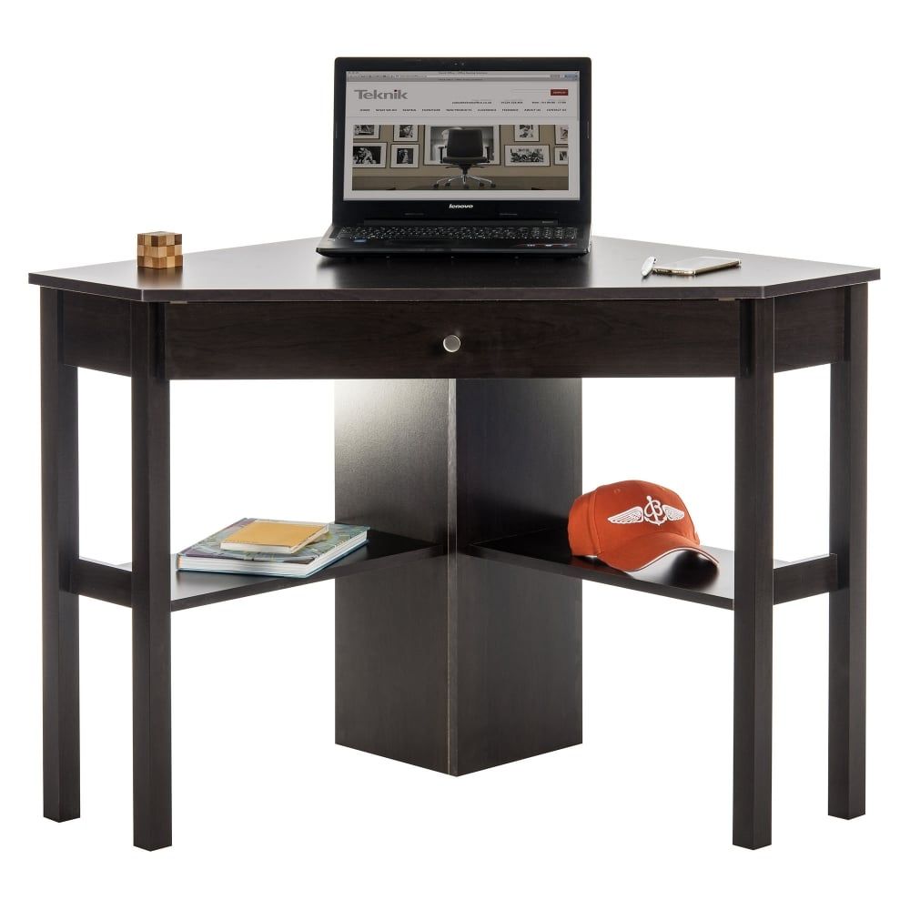 Teknik Cinnamon Cherry Computer Desk | Leader Furniture Within Cherry Adjustable Laptop Desks (View 7 of 15)