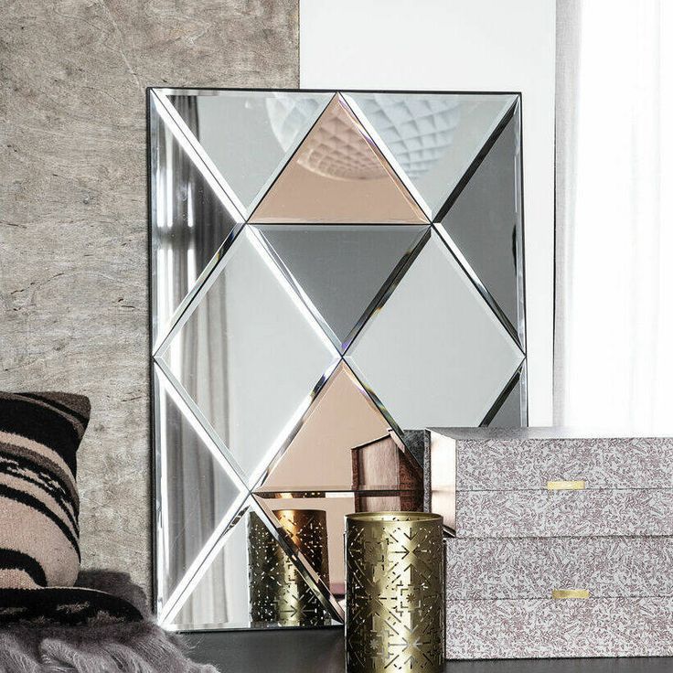 This Goregous Mirror Is Made From Grey, Clear And Rose Gold Tinted For Clear Wall Mirrors (View 3 of 15)