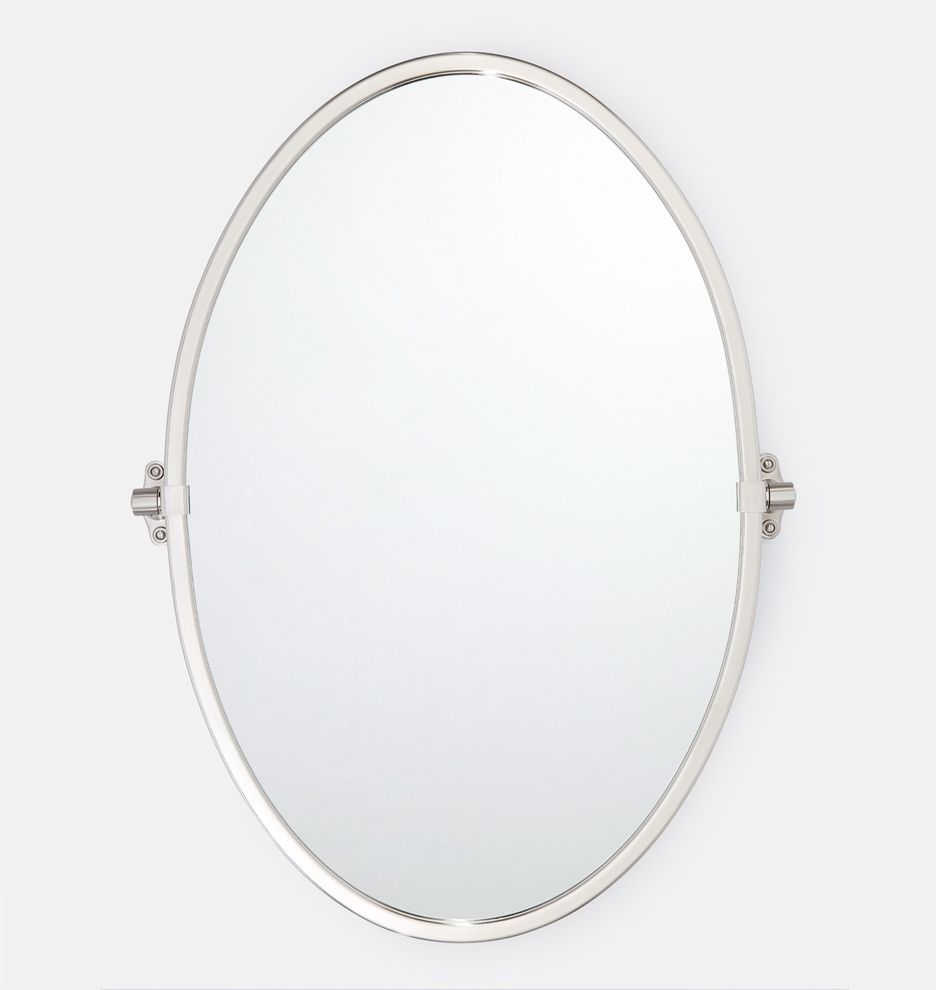 Tolson Oval Pivot Mirror | Oil Rubbed Bronze, Mirror, Bronze Pertaining To Ceiling Hung Oiled Bronze Oval Mirrors (Photo 15 of 15)