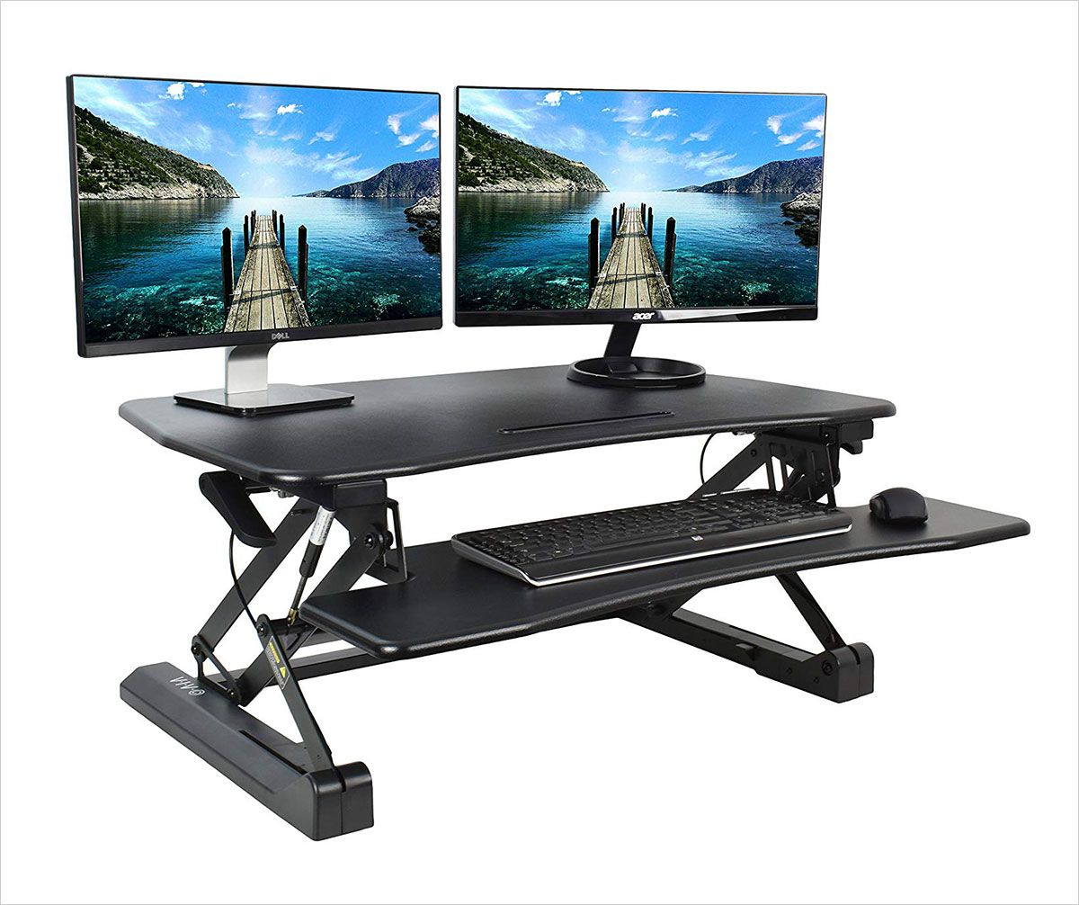 Top 10 Best Adjustable Standing Desks For Dual Monitors Throughout Espresso Adjustable Stand Up Desks (Photo 1 of 15)