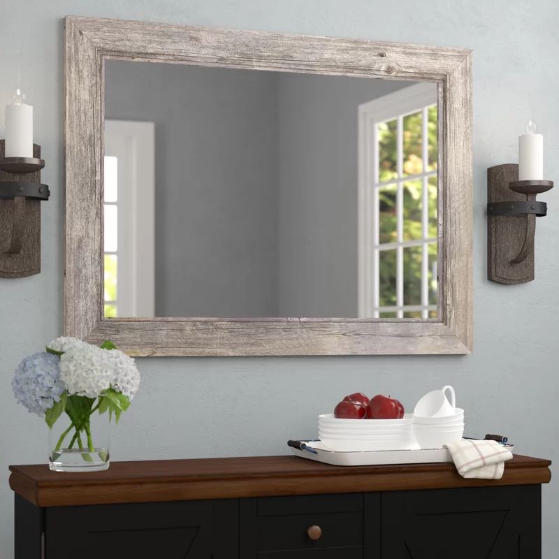 Traditional Beveled Distressed Accent Mirror | Bathroom Mirror Frame Pertaining To Shildon Beveled Accent Mirrors (View 11 of 15)