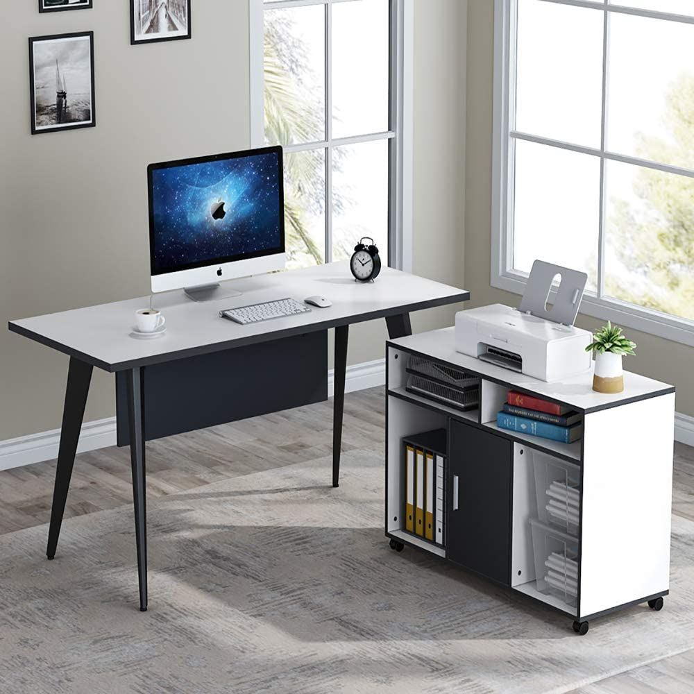 Tribesigns L Shaped Desk, 55 Inch Large Computer Desk With File Cabinet In Computer Desks With Filing Cabinet (View 4 of 15)