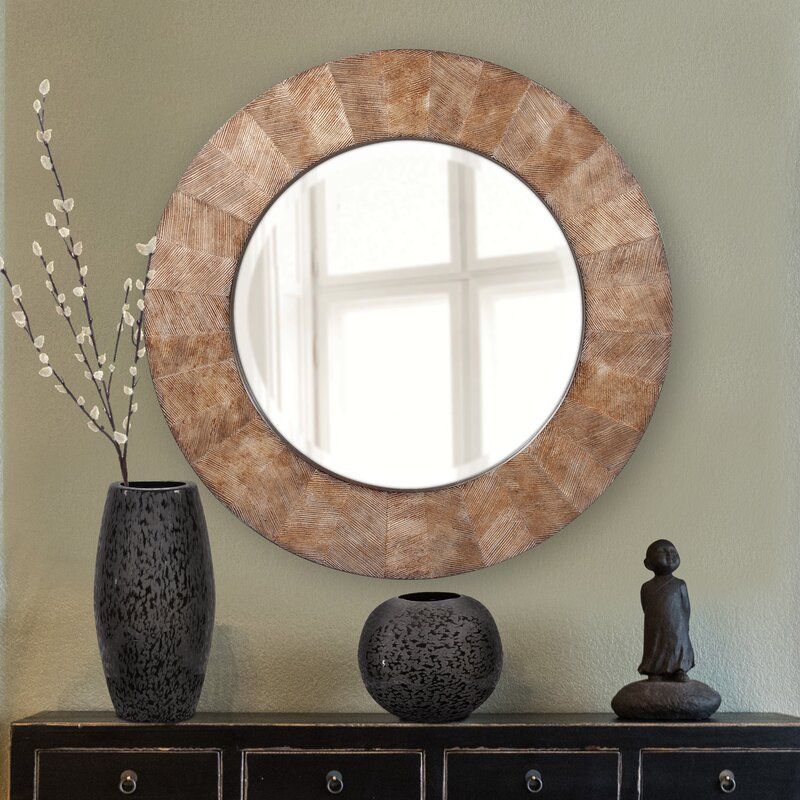 Union Rustic Salvaggio Beveled Rustic Accent Mirror | Wayfair Inside Shildon Beveled Accent Mirrors (Photo 5 of 15)