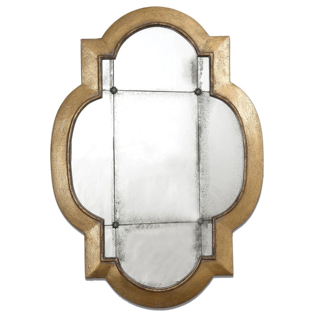 Uttermost Andorra Gold Leaf Mirror In Gold Leaf Metal Wall Mirrors (View 9 of 15)