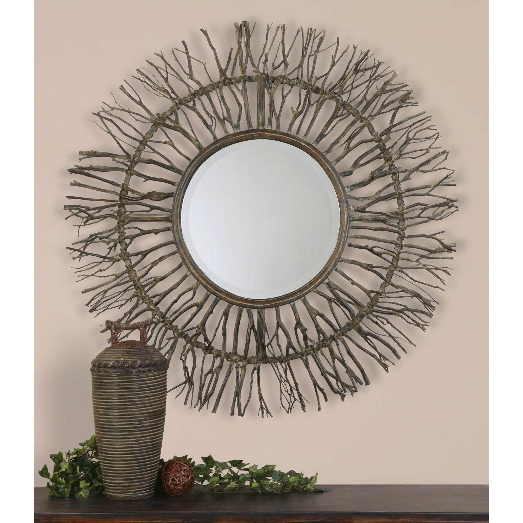 Uttermost Josiah Sunburst Decorative Mirror & Reviews | Wayfair In Birksgate Sunburst Accent Mirrors (View 2 of 15)