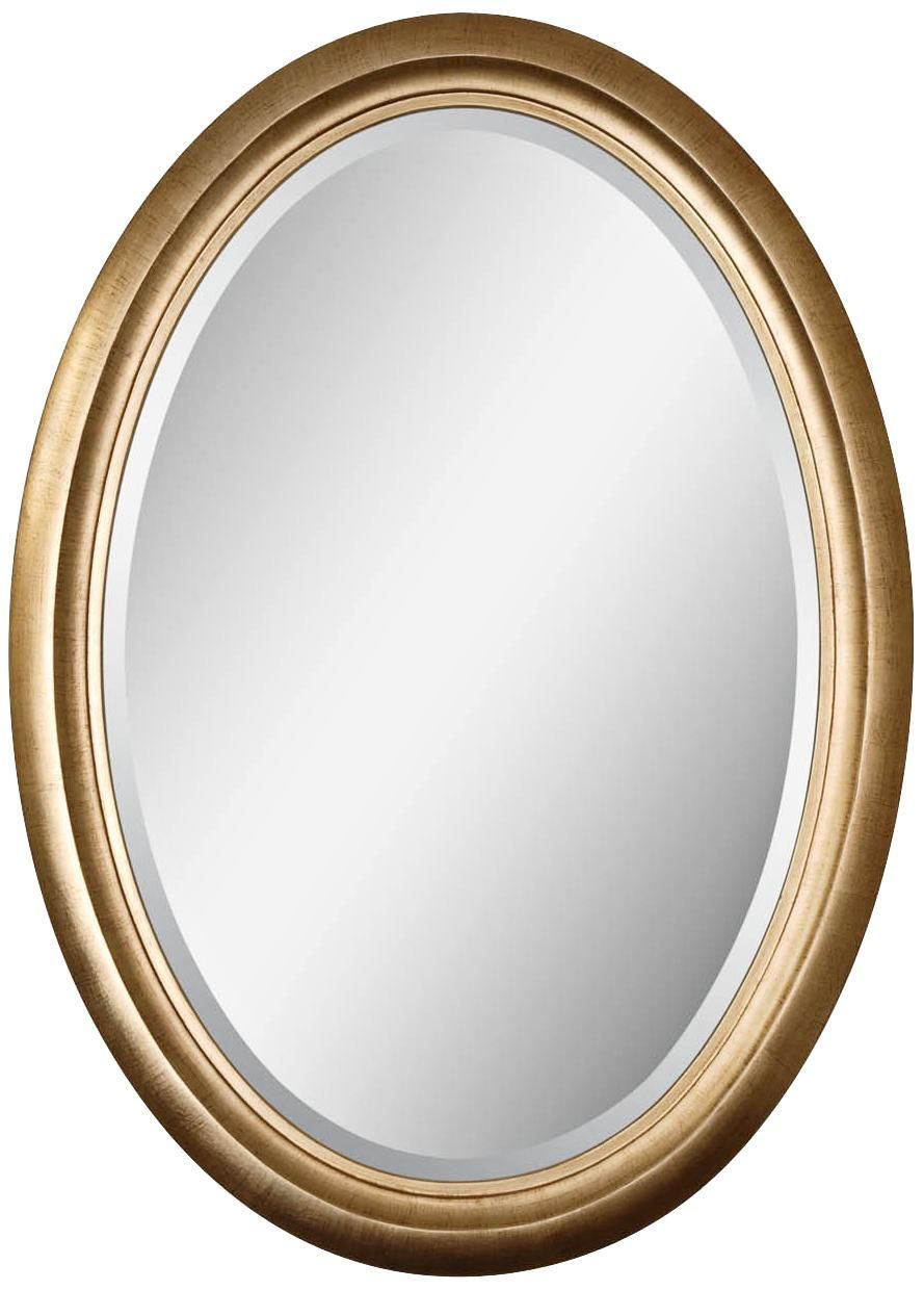 Uttermost Niles 42" High Gold Oval Wall Mirror – #x8336 | Lamps Plus Inside High Wall Mirrors (View 12 of 15)