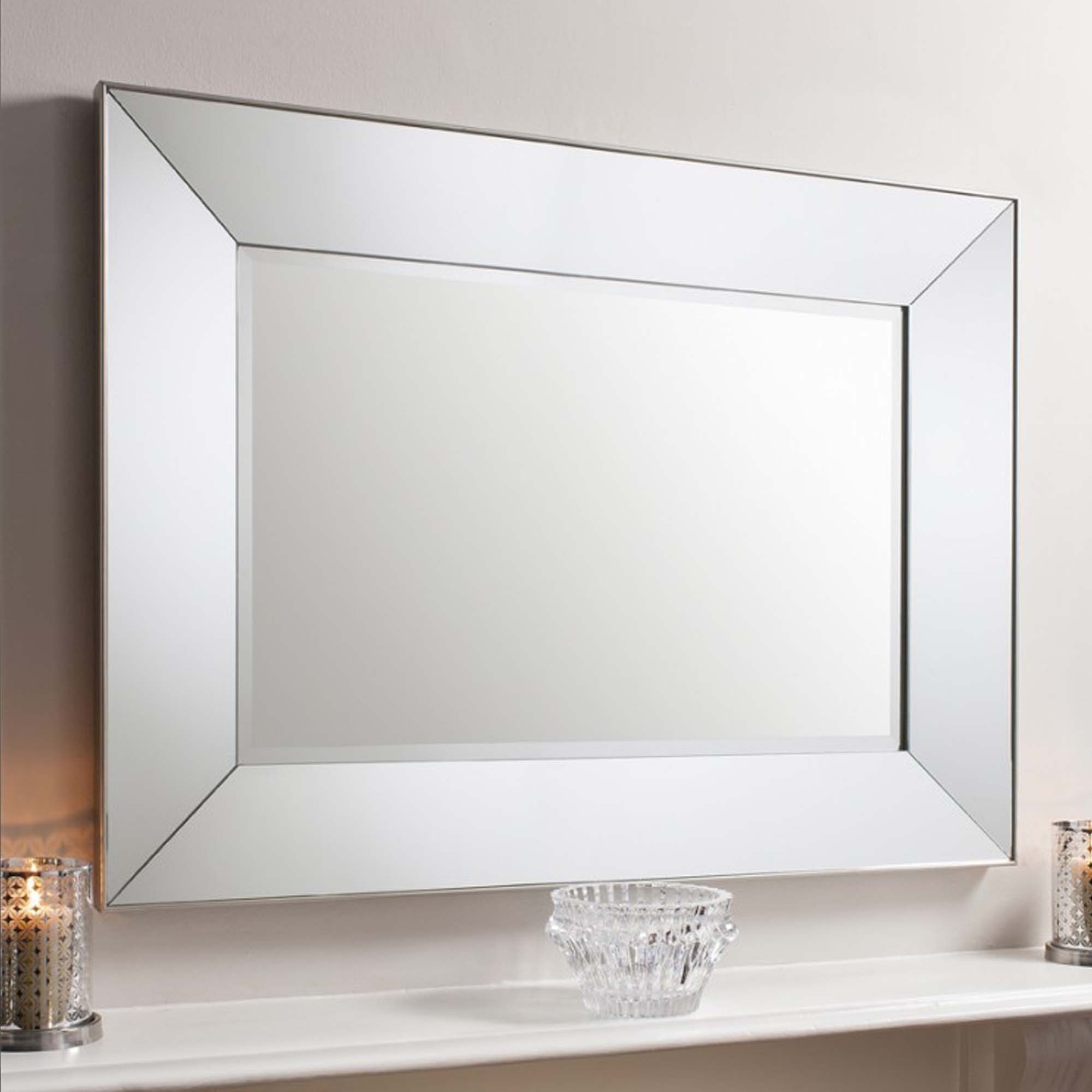 Vasto Rectangle Mirror Silver | Wall Mirror | Decorative Mirrors With Regard To Square Oversized Wall Mirrors (View 3 of 15)