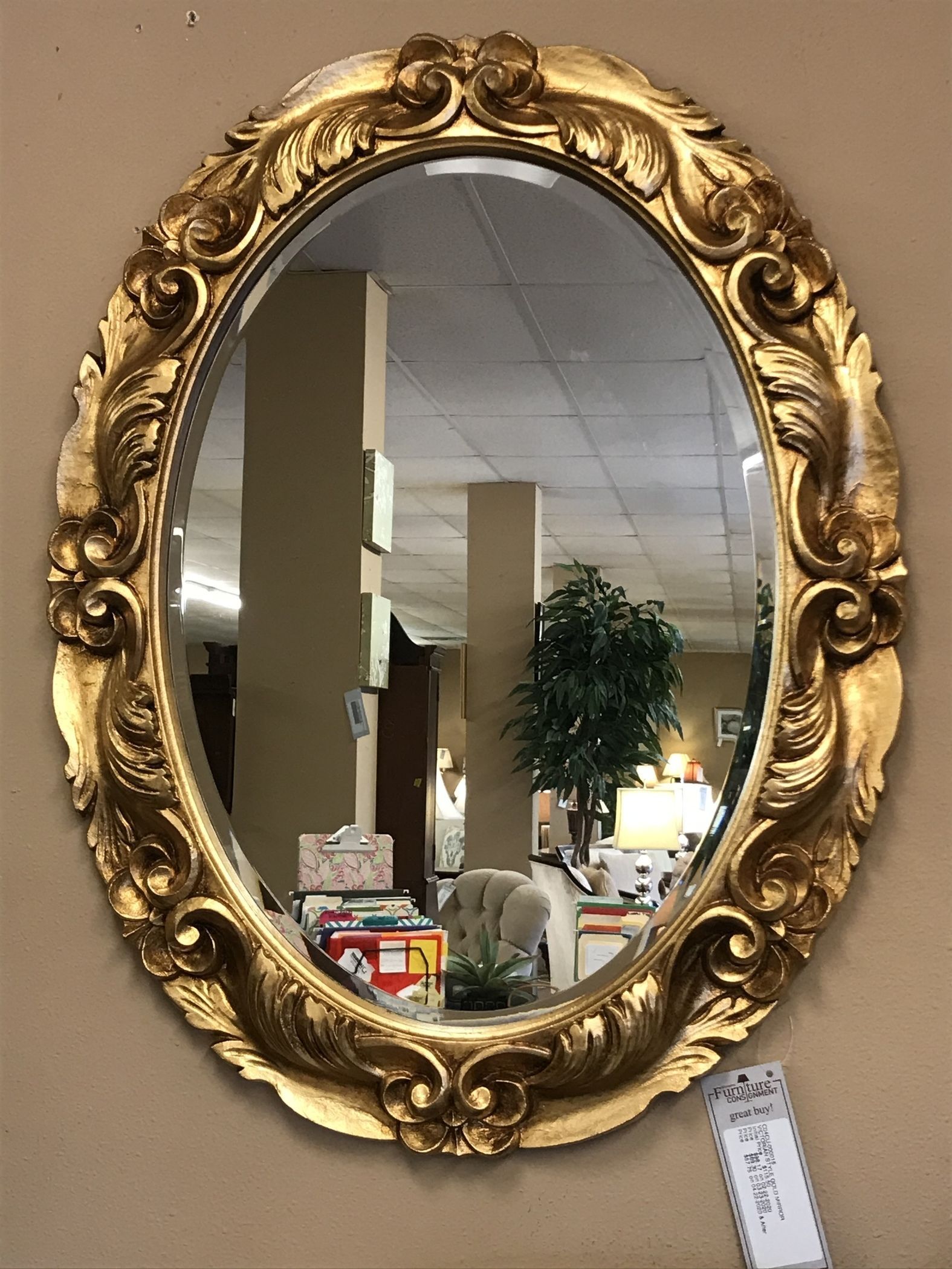 Victorian Style Gold Mirror | Delmarva Furniture Consignment Regarding Gold Modern Luxe Wall Mirrors (View 2 of 15)