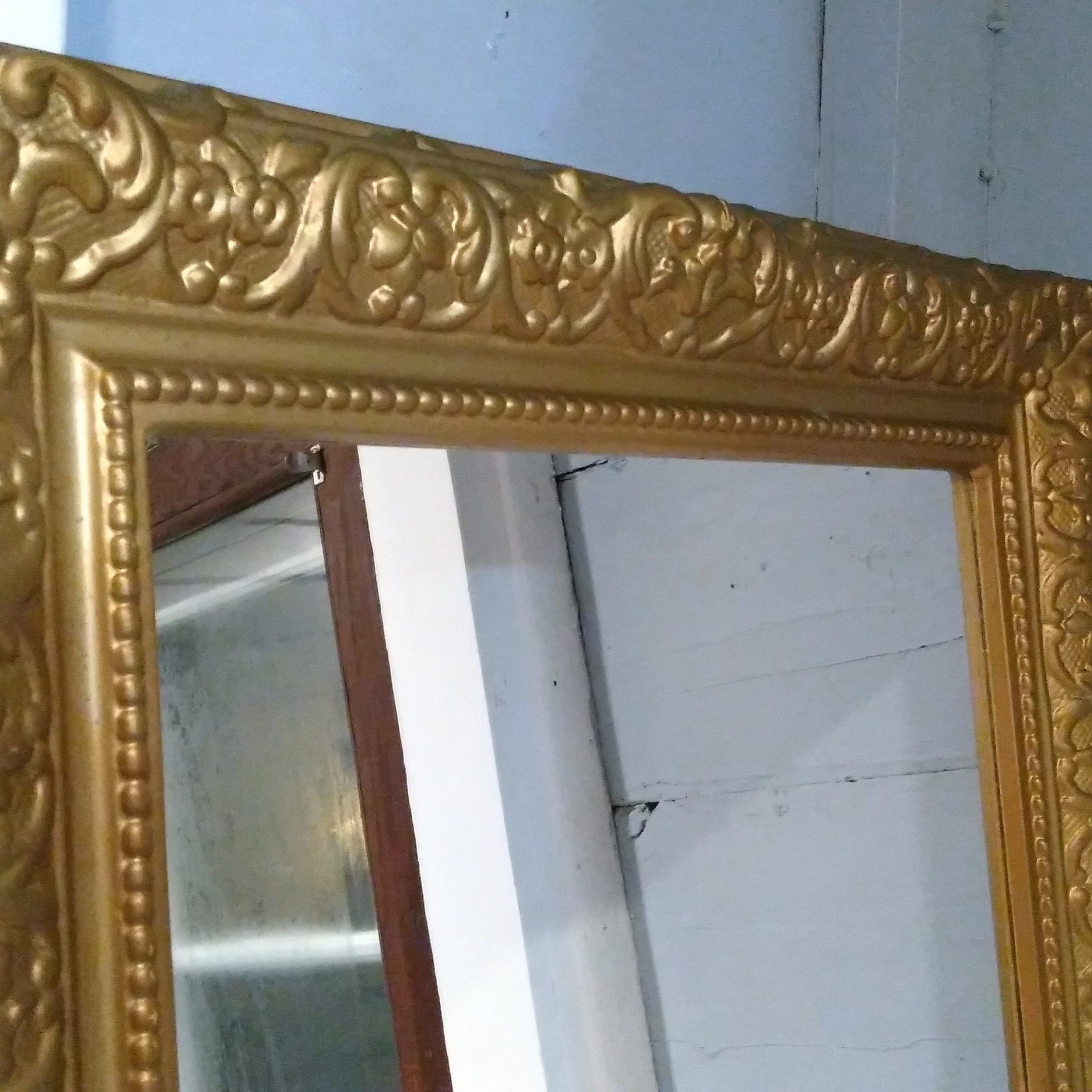Vintage Large Mirror Wall Mirror Accent Mirror Rectangle Gold Bathroom In Lugo Rectangle Accent Mirrors (View 11 of 15)