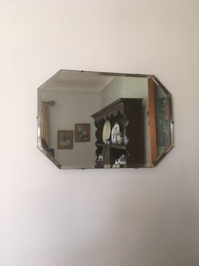 Vintage Retro Frameless Wall Mirror | Mirror Wall, Retro Vintage, Old Inside Traditional Frameless Diamond Wall Mirrors (View 10 of 15)