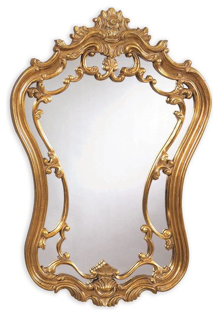 Wall Mirror, Gold – Victorian – Wall Mirrors  Benjamin Rugs And With Regard To Glen View Beaded Oval Traditional Accent Mirrors (View 13 of 15)