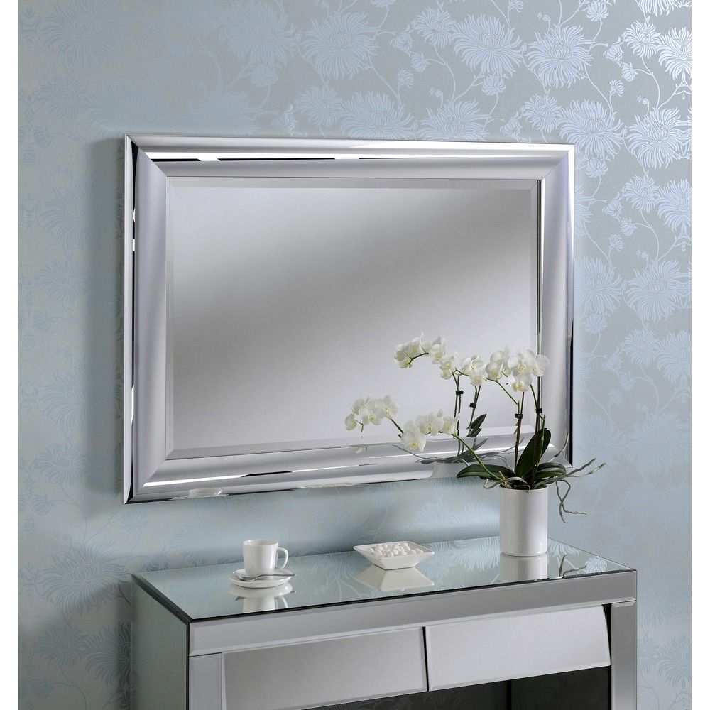 Wall Mirror: Moda Chrome Framed Mirror|select Mirrors With Regard To Chrome Rectangular Wall Mirrors (View 7 of 15)